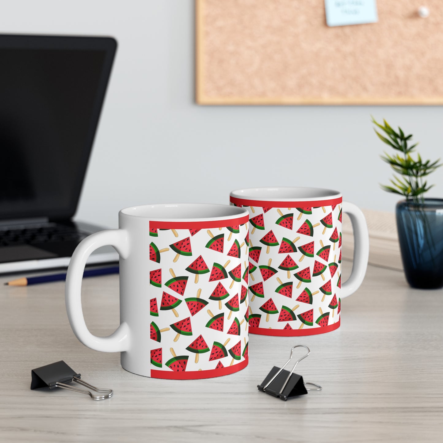 Watermelon On A Stick Ceramic Mug 11oz