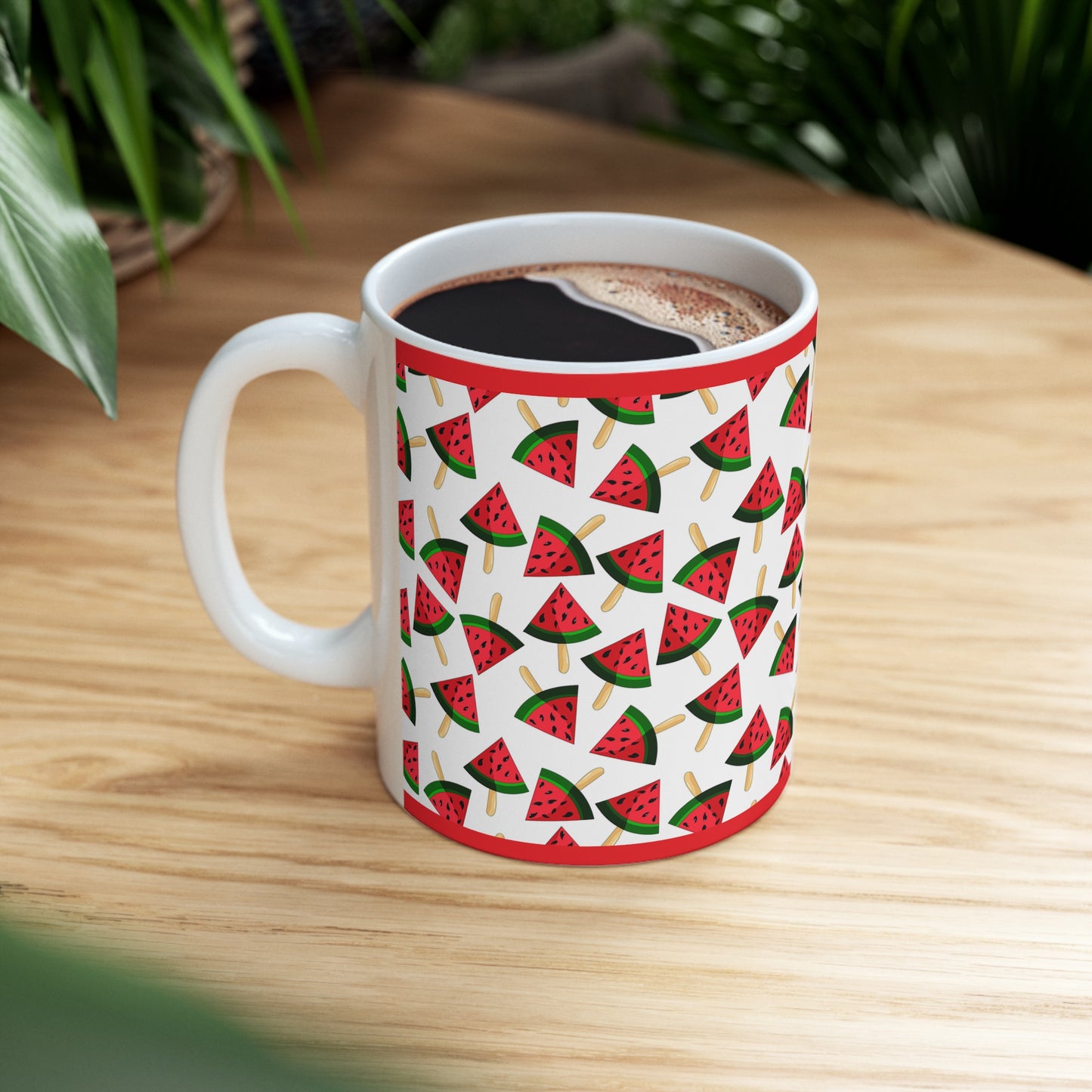 Watermelon On A Stick Ceramic Mug 11oz