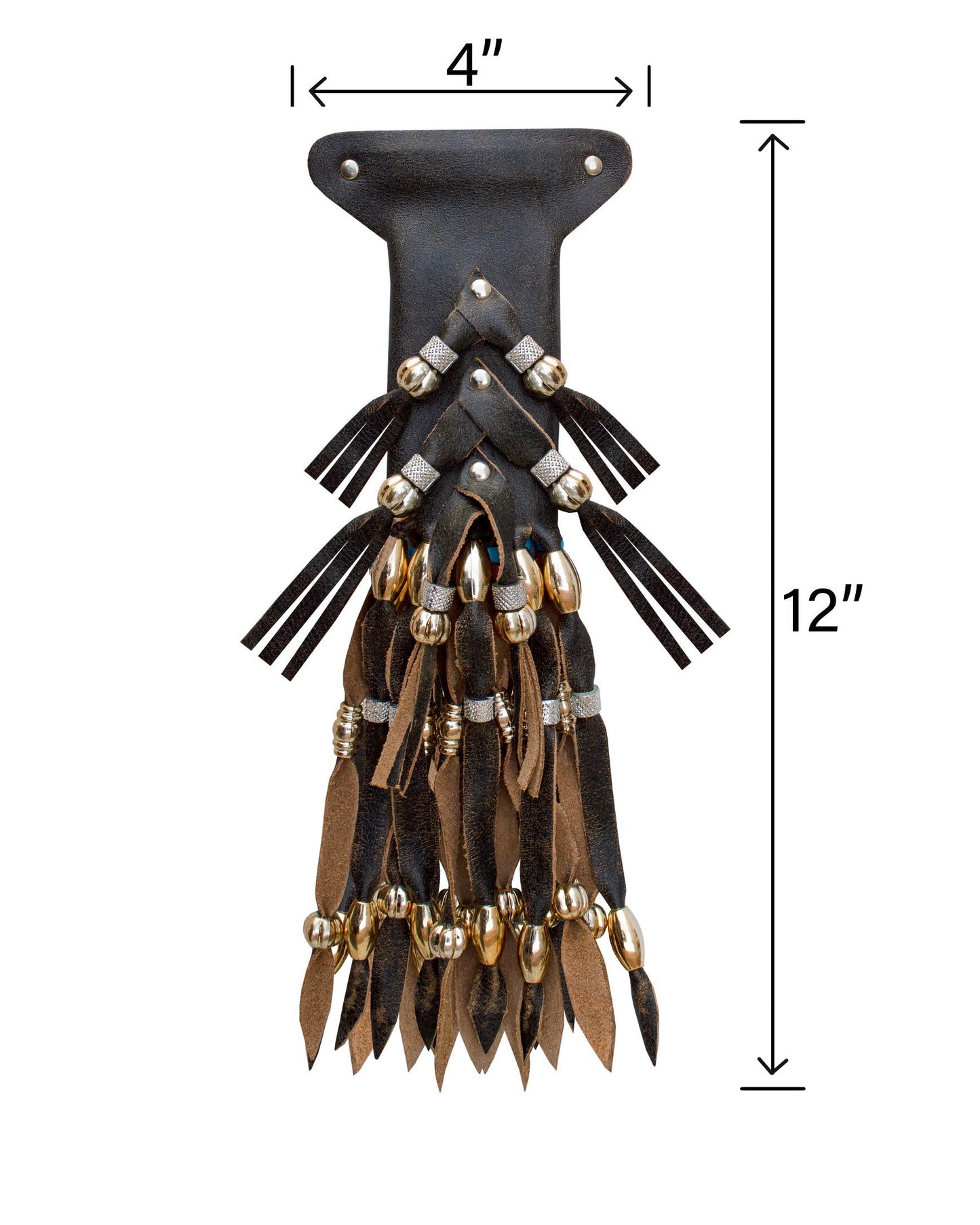 Women's Dark Brown Motorcycle Ponytail Holder