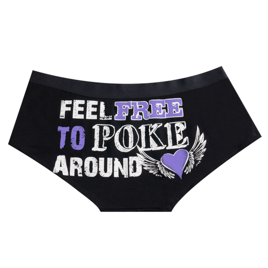 Feel Free To Poke Around Brief Biker Panty