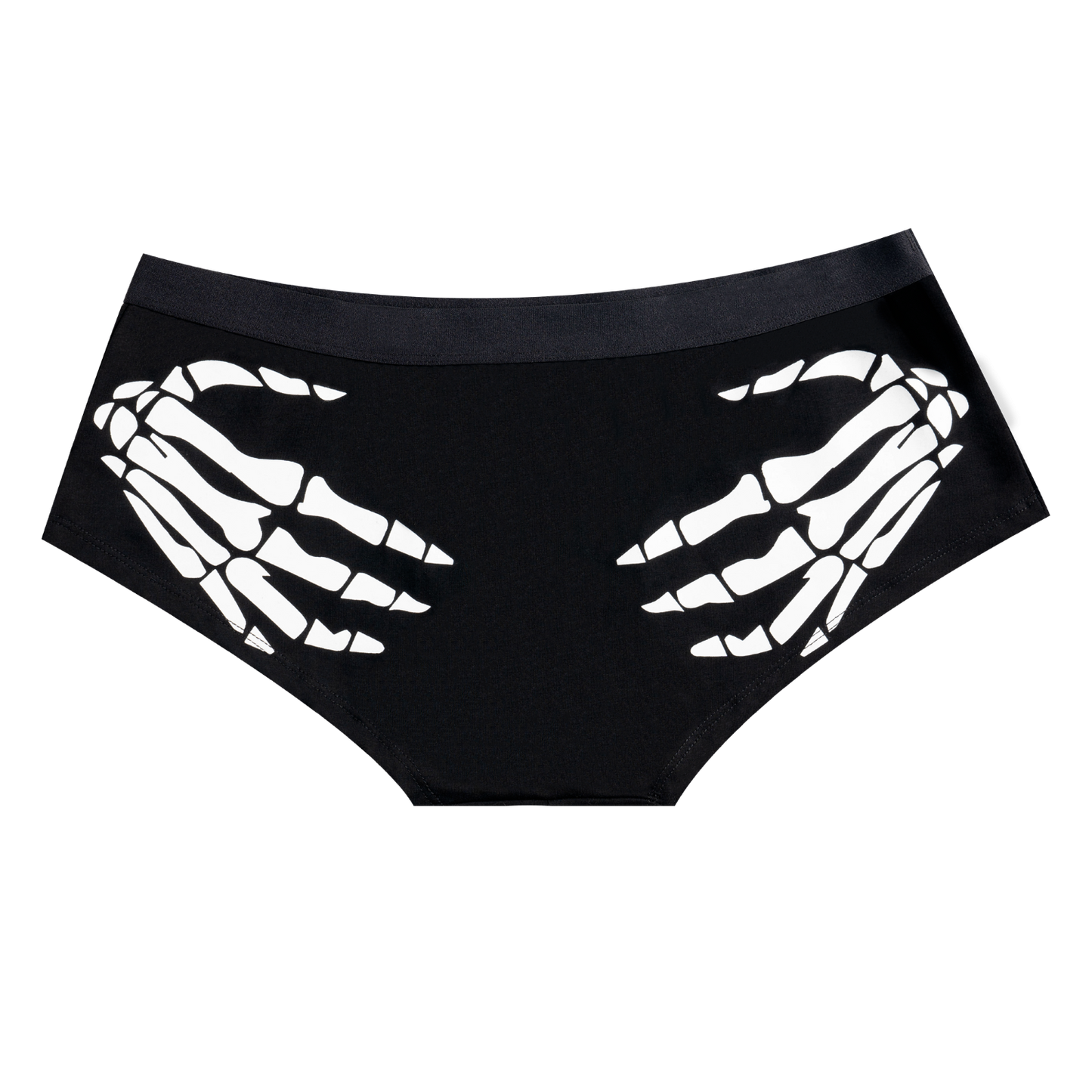 Skeleton Hands Brief Biker Panty