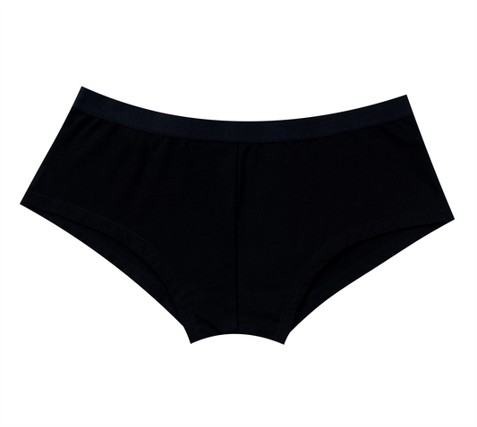 Plain Black Brief Biker Panty