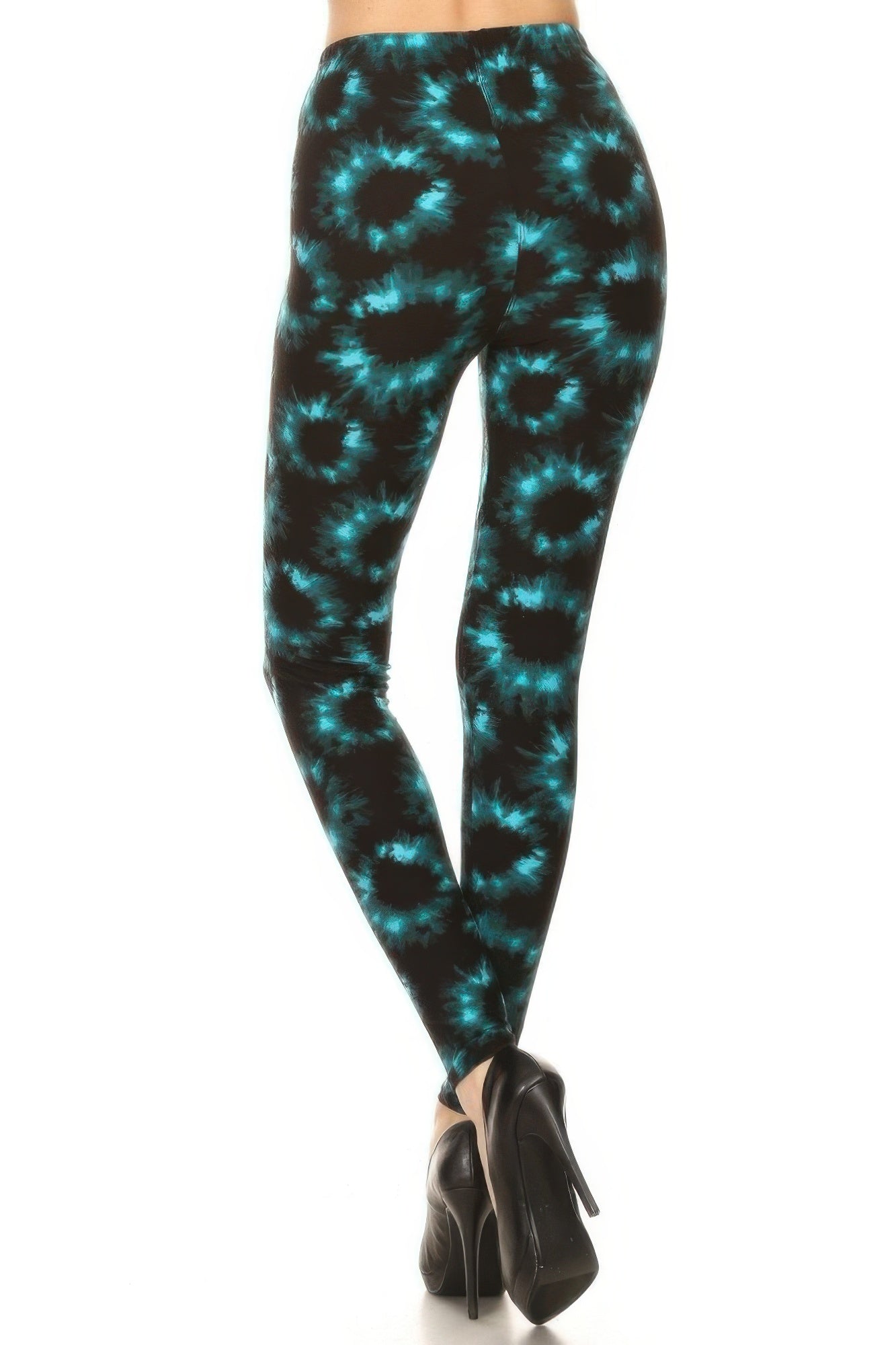 Tie Dye Printed, Full Length High Waisted Leggings