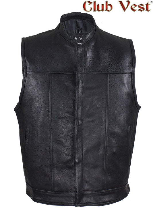 Men's Black Motorcycle Vest by Club Vest