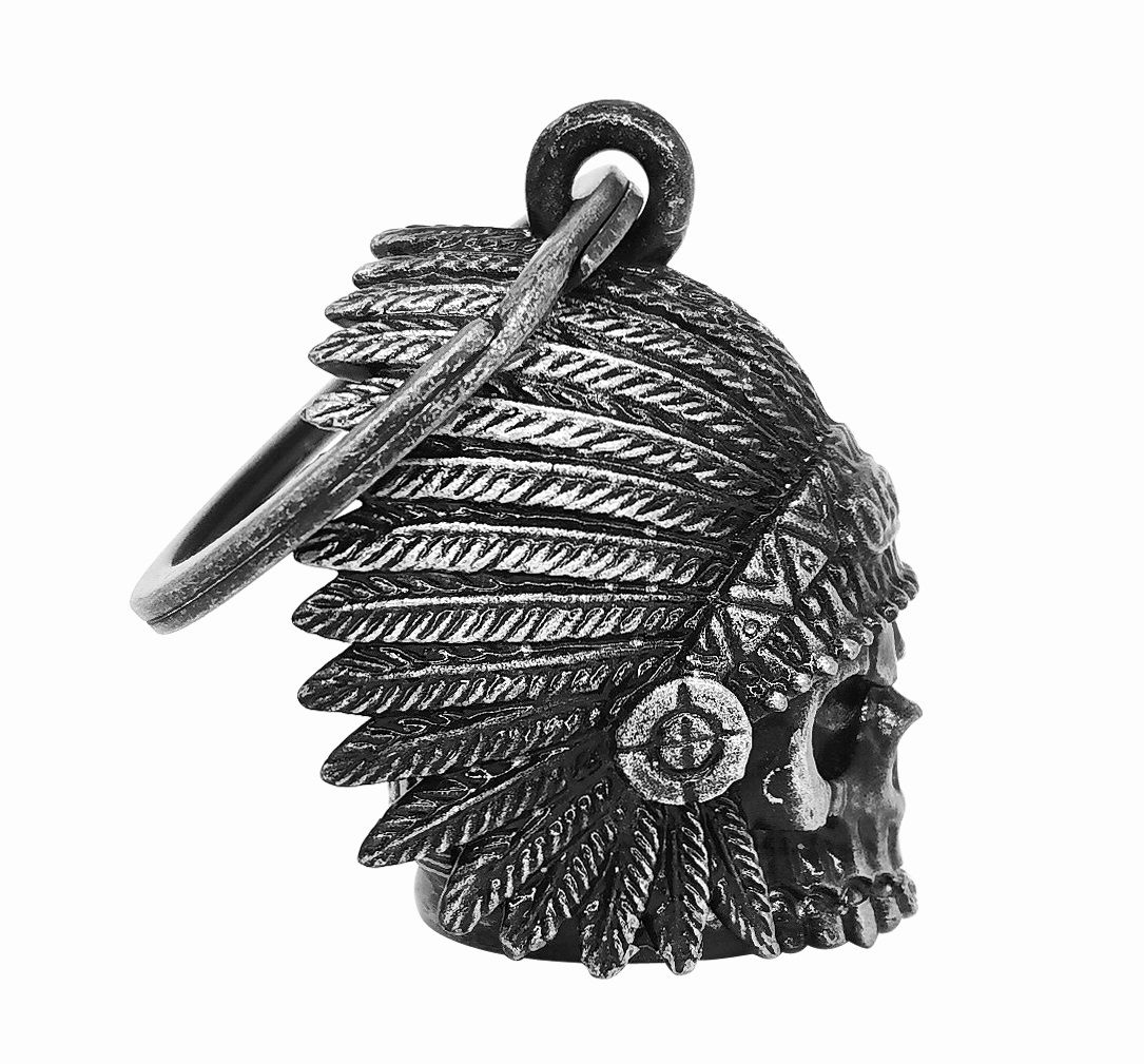 Native Indian Skull Motorcycle Bell