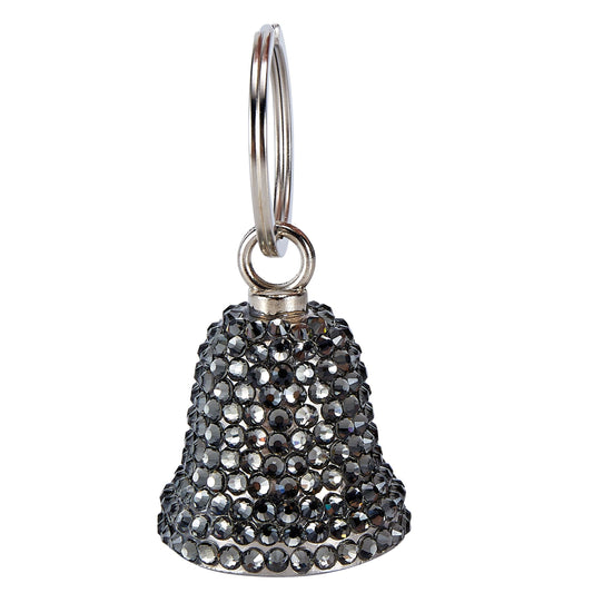 Bling Dark Grey Crystals Handcrafted Motorcycle Bell