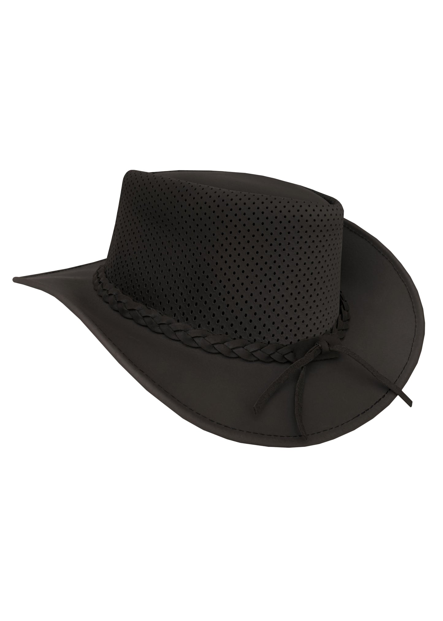 Chocolate Brown Leather Hat