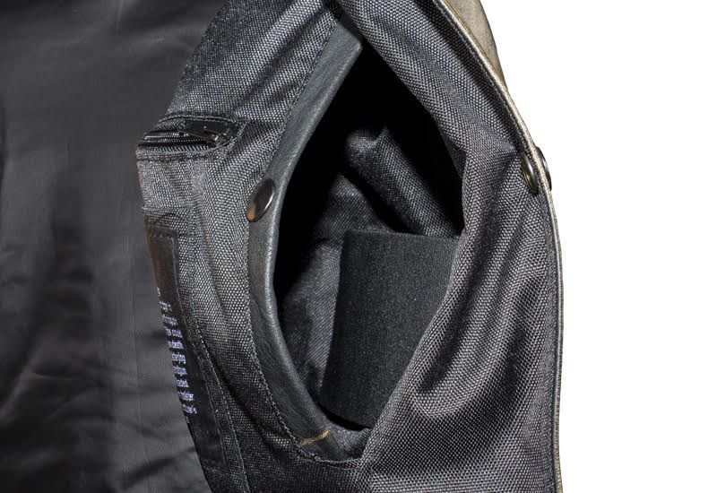 Men's Distressed Brown Motorcycle Vest With 10 Pockets Side Laces