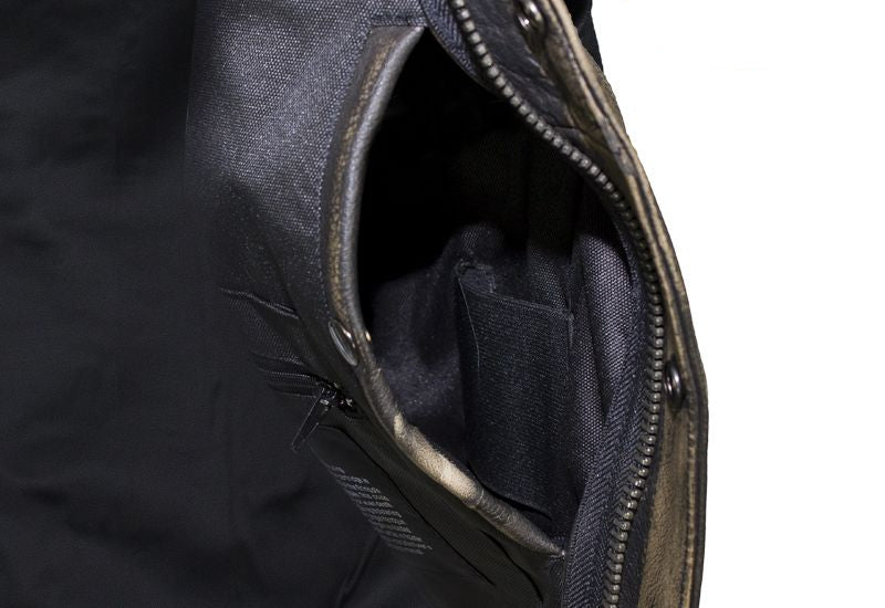 Men's Distressed Brown Leather Motorcycle Club Vest