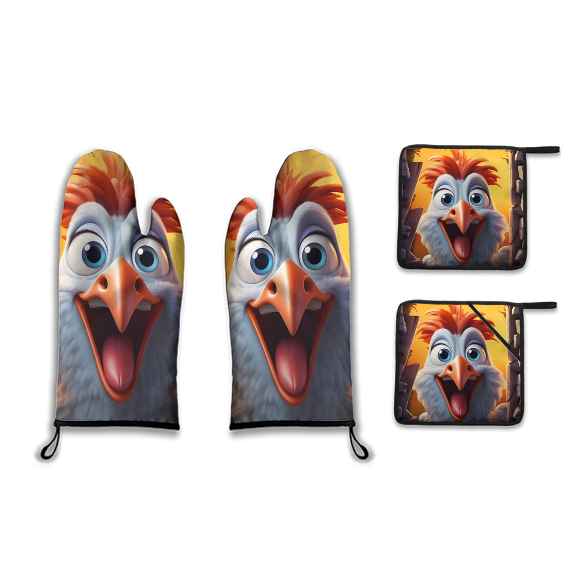 The Rooster Pot Holder Set