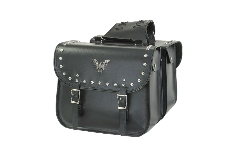 PVC Motorcycle Saddlebag With Studs