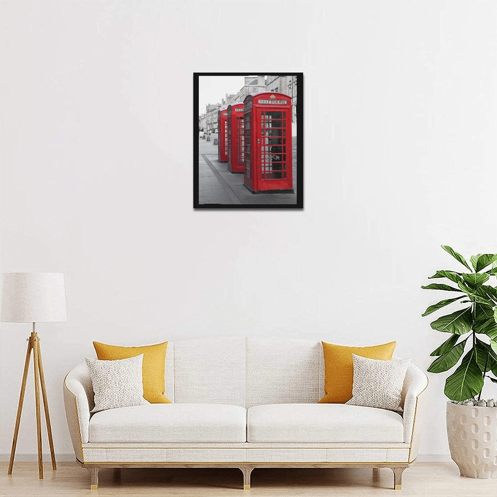 Red Collection Framed Canvas Print