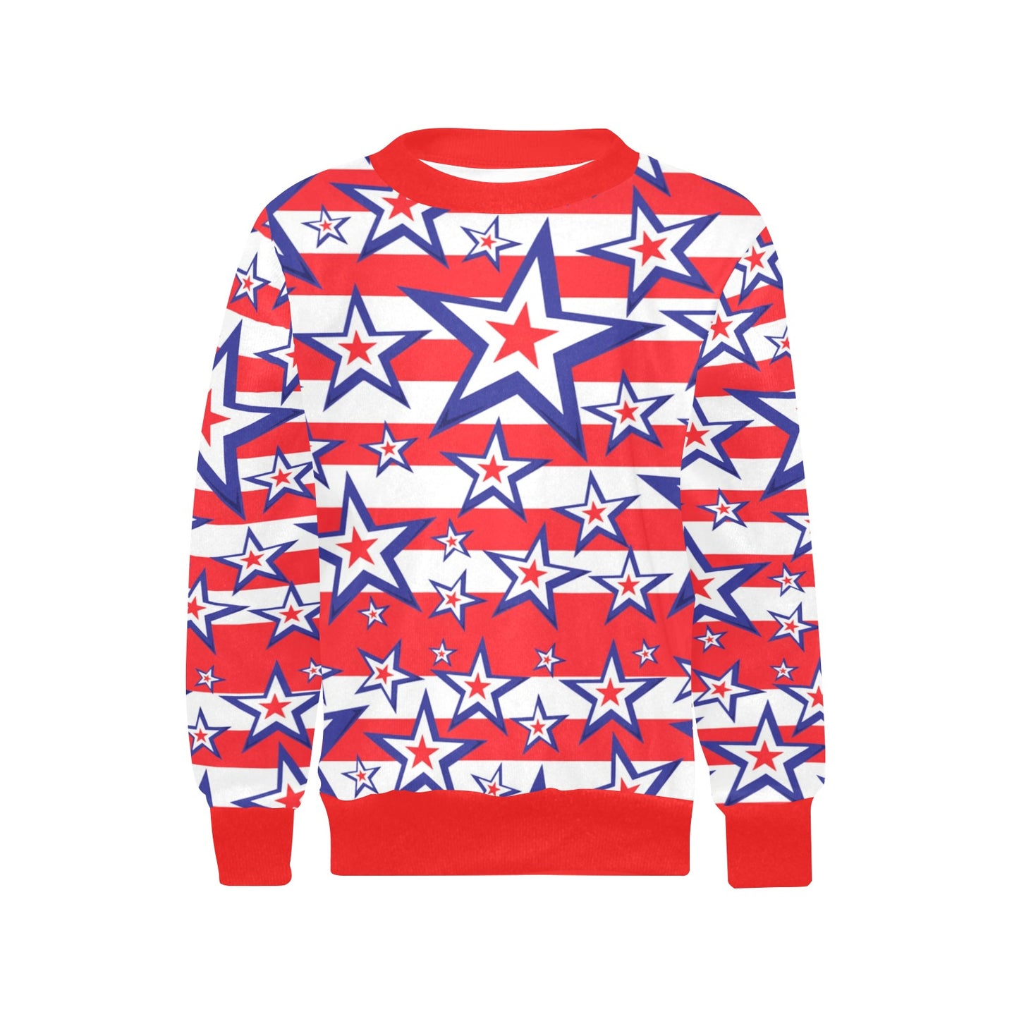 Girls' Star Patriotic Crew Neck Top (H49)