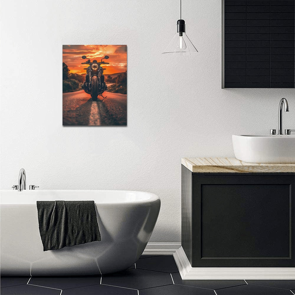 Motorcycle Framed Canvas Print