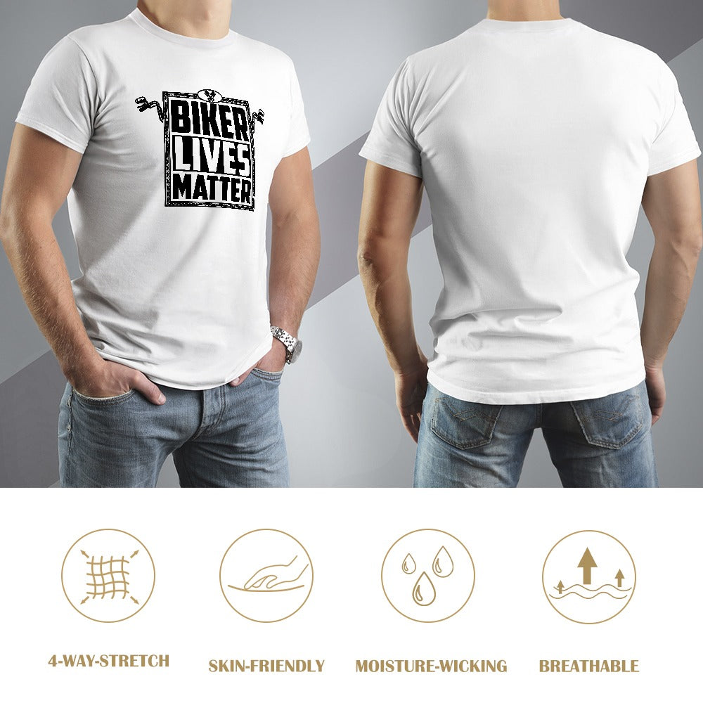 Biker Lives Matter Men's T-shirt 100% Cotton
