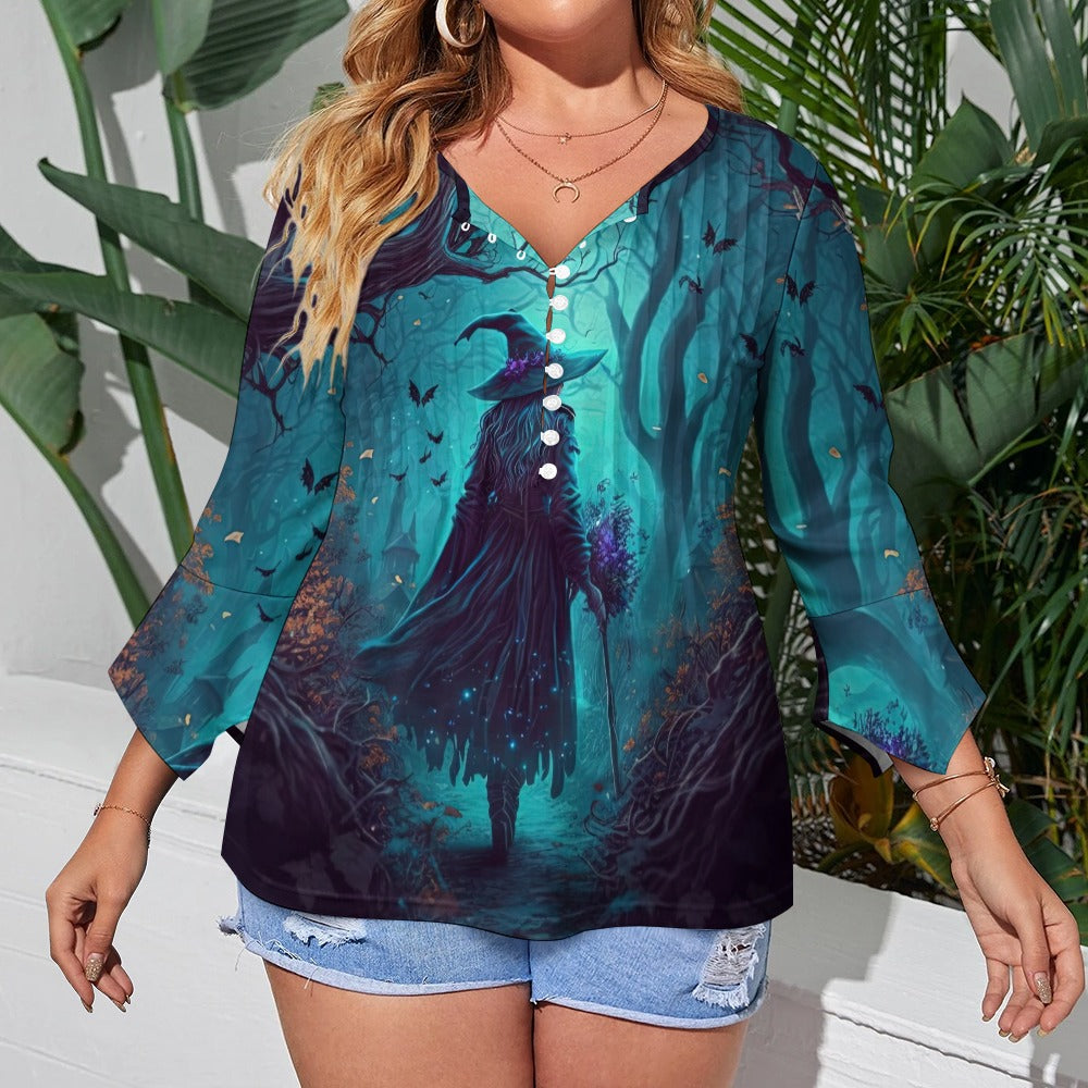 Witchy Ruffled Petal Sleeve Top