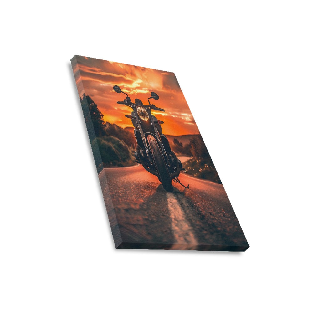 Motorcycle Framed Canvas Print