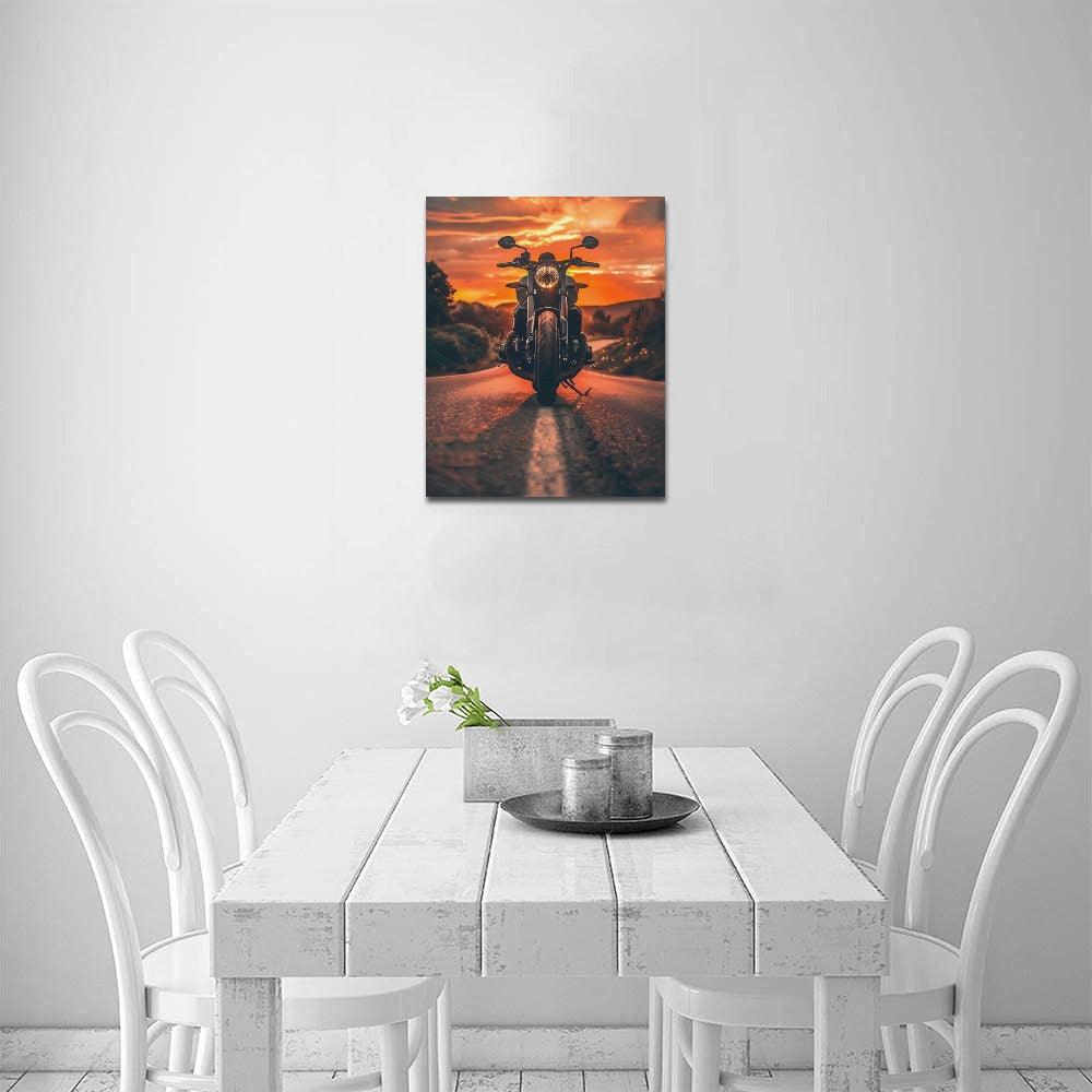 Motorcycle Framed Canvas Print