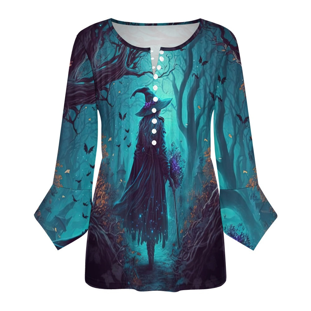 Witchy Ruffled Petal Sleeve Top