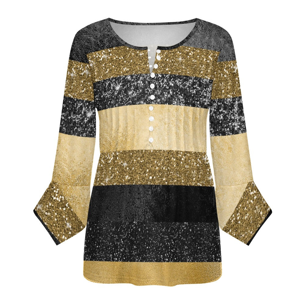Glam Ruffled Petal Sleeve Top
