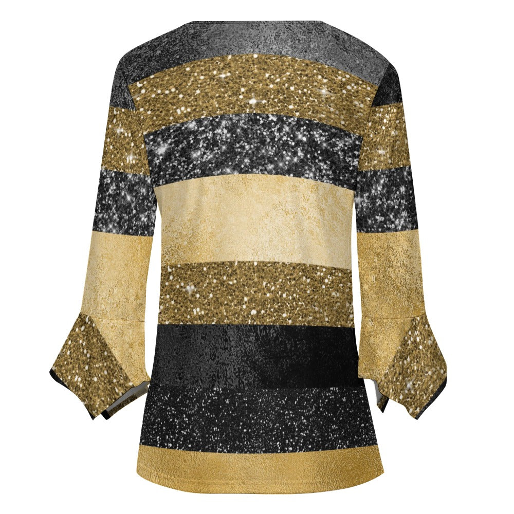 Glam Ruffled Petal Sleeve Top
