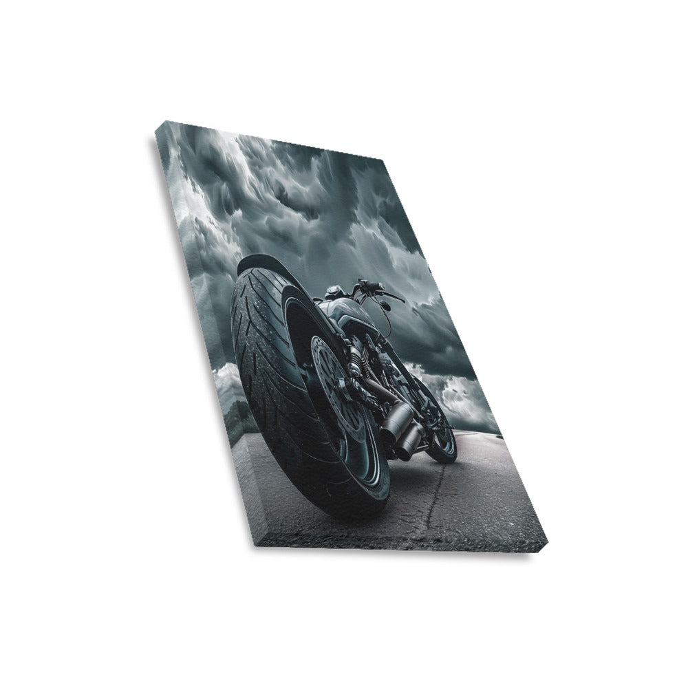 Motorcycle Framed Canvas Print