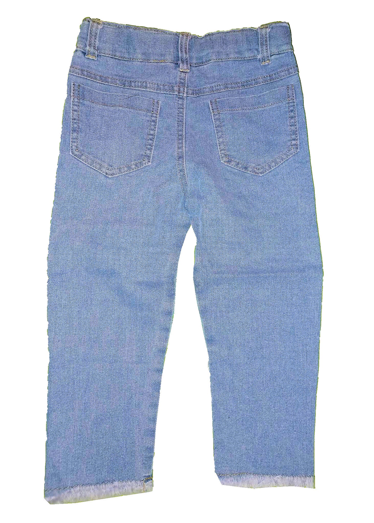 Blue Jeans With Sequin Knees