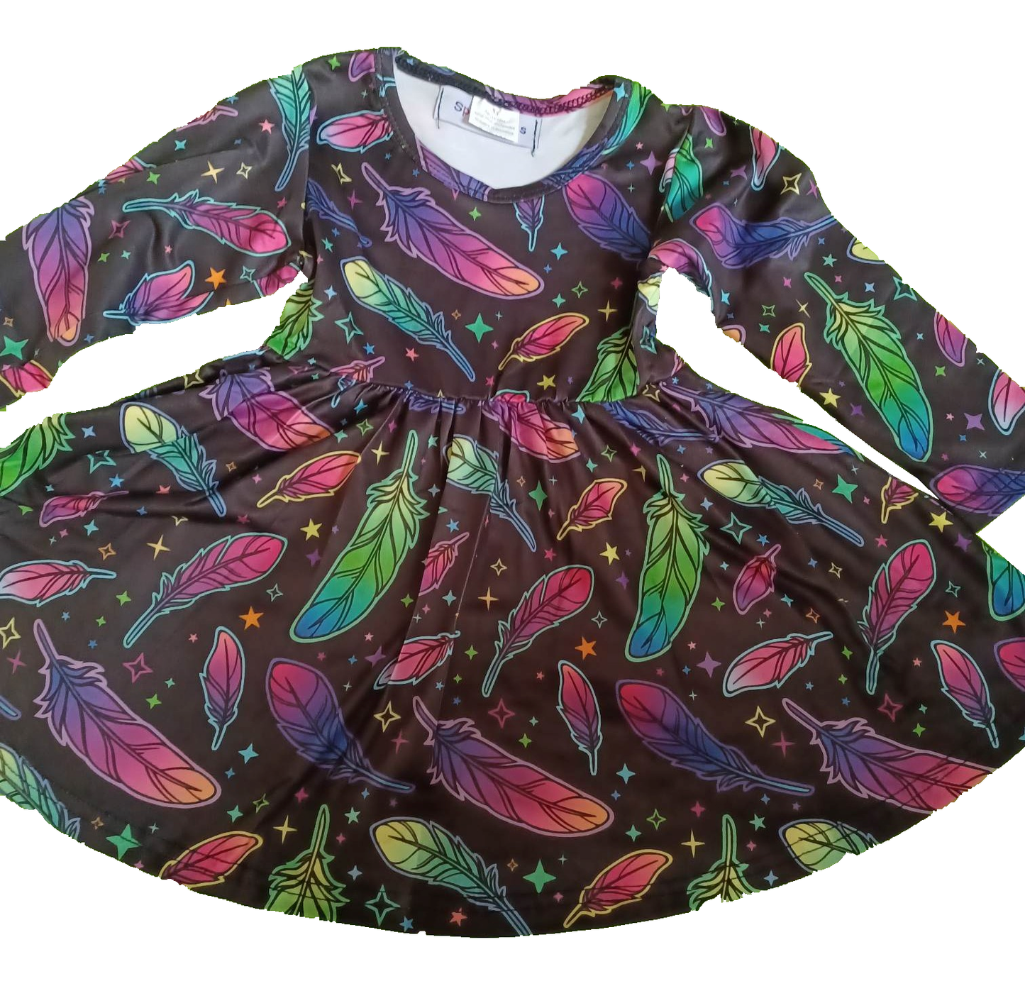 Feather Swirly Dress