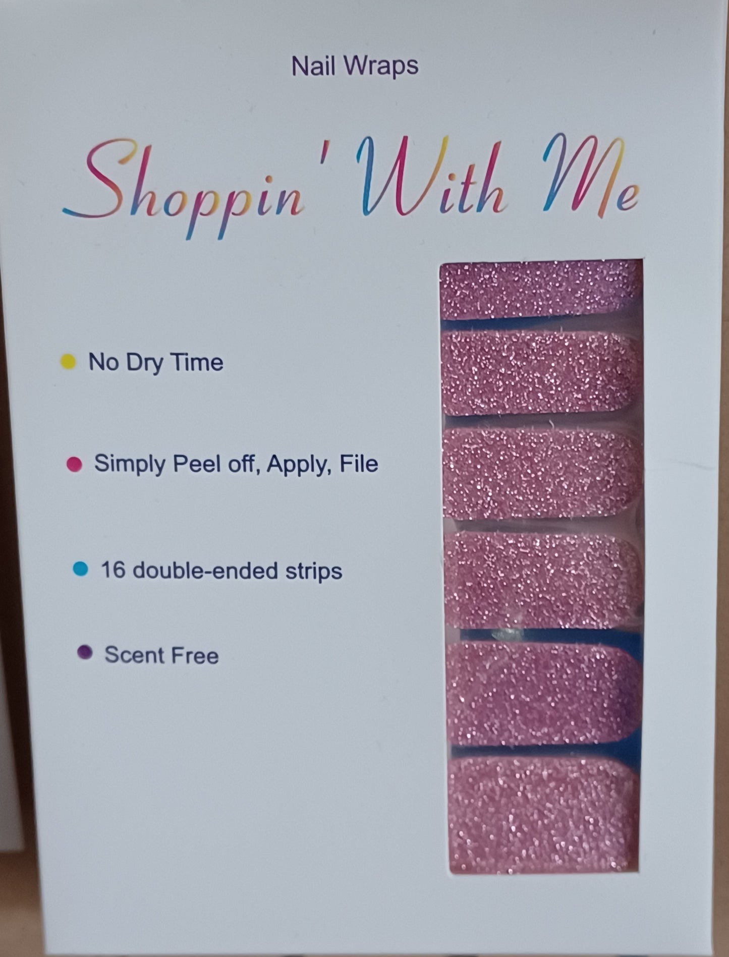 Pretty in Pink Glitter Nail Wraps