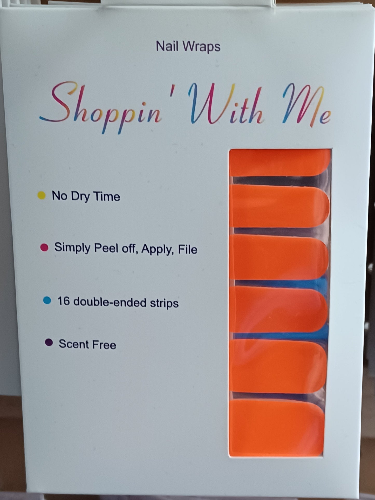 Neon Orange Nail Wraps