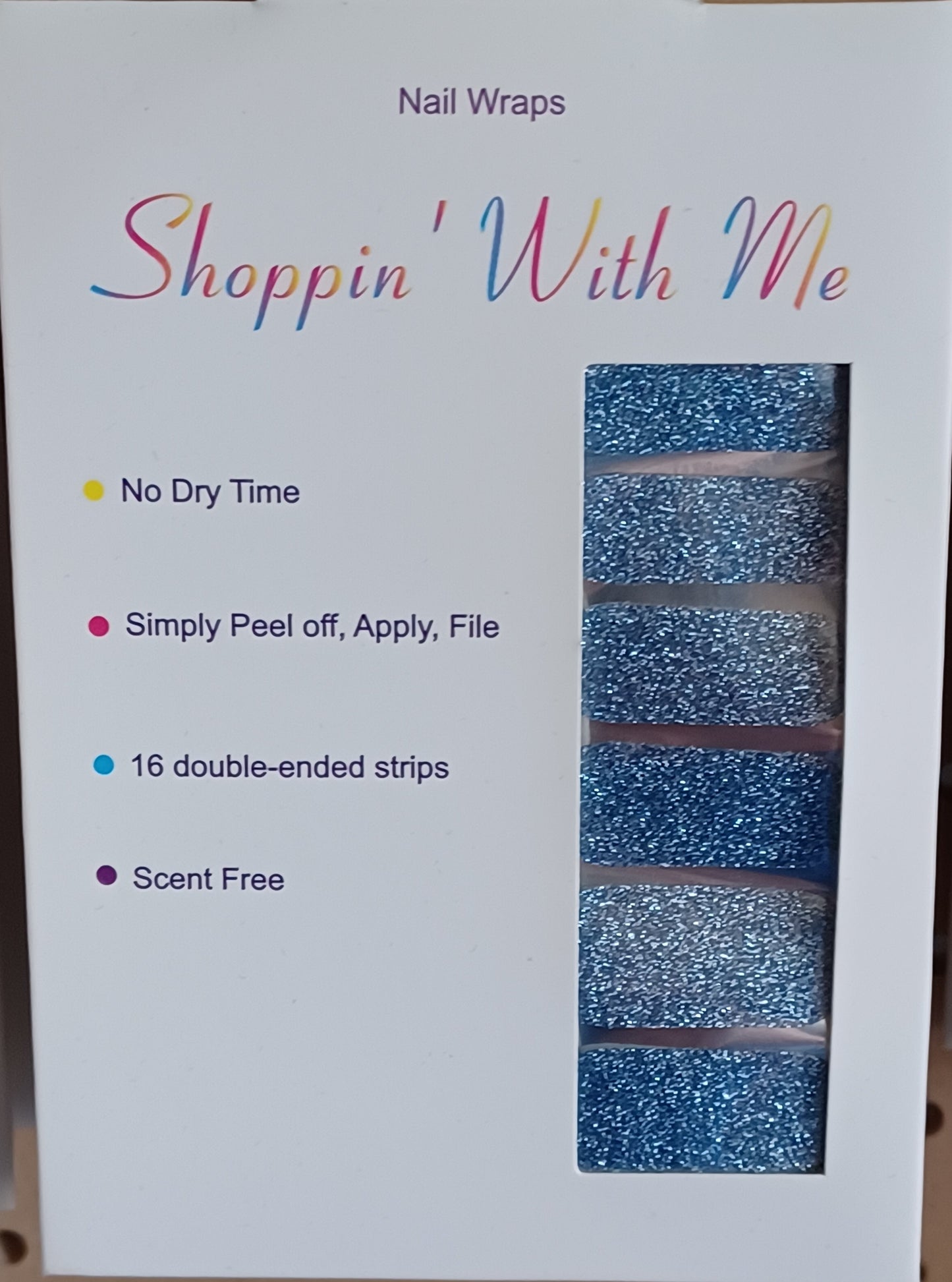Denim Glitter Nail Wraps