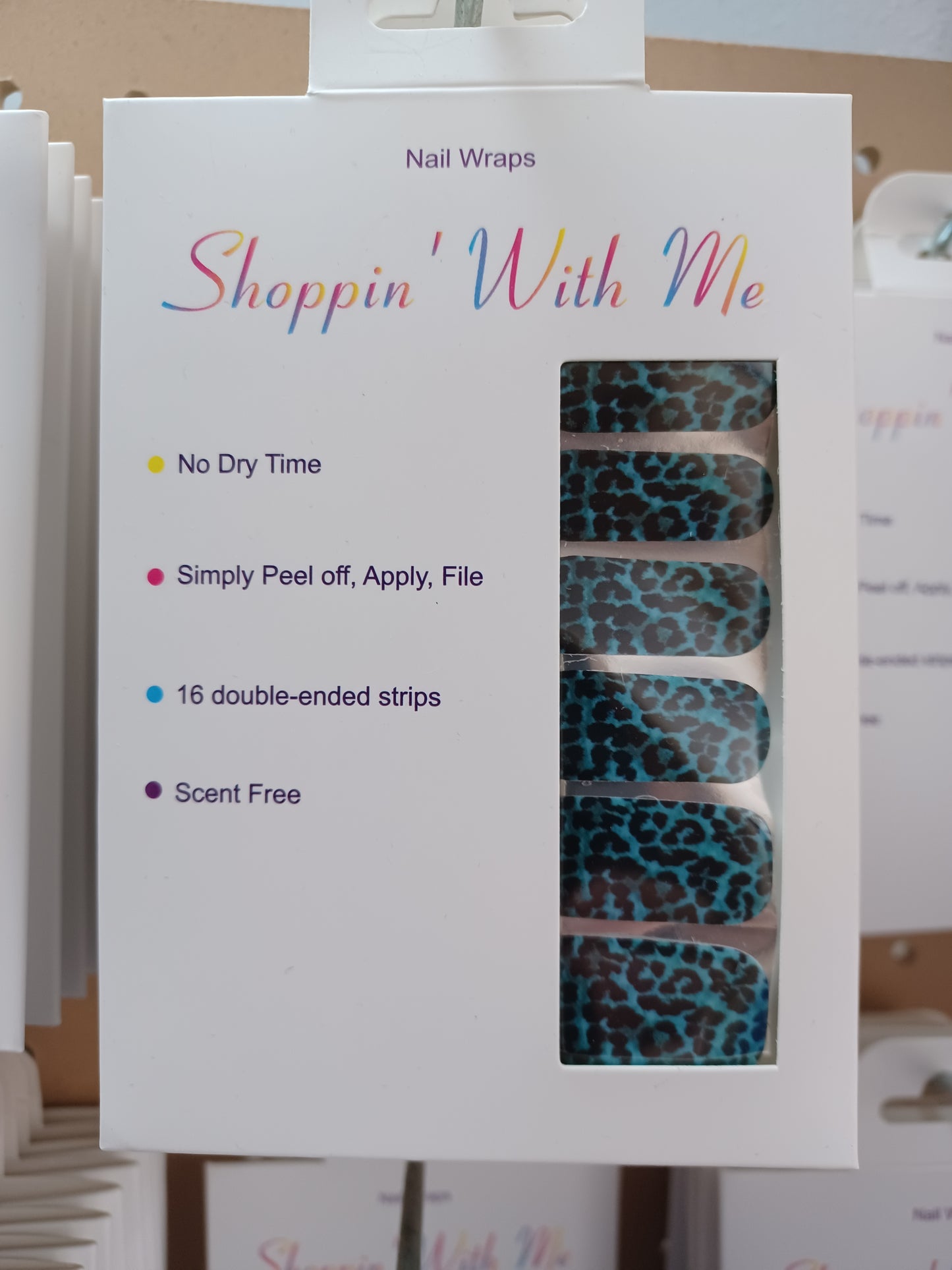 Teal Leopard Nail Wraps