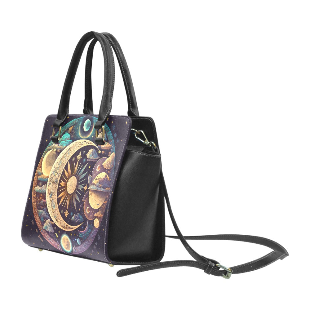 Celestial Moon Sun Classic Shoulder Handbag
