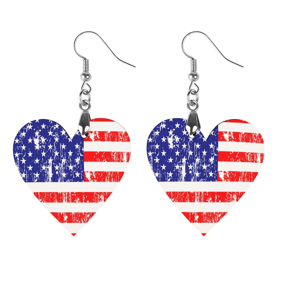 Wooden earrings pendant Print your picture
