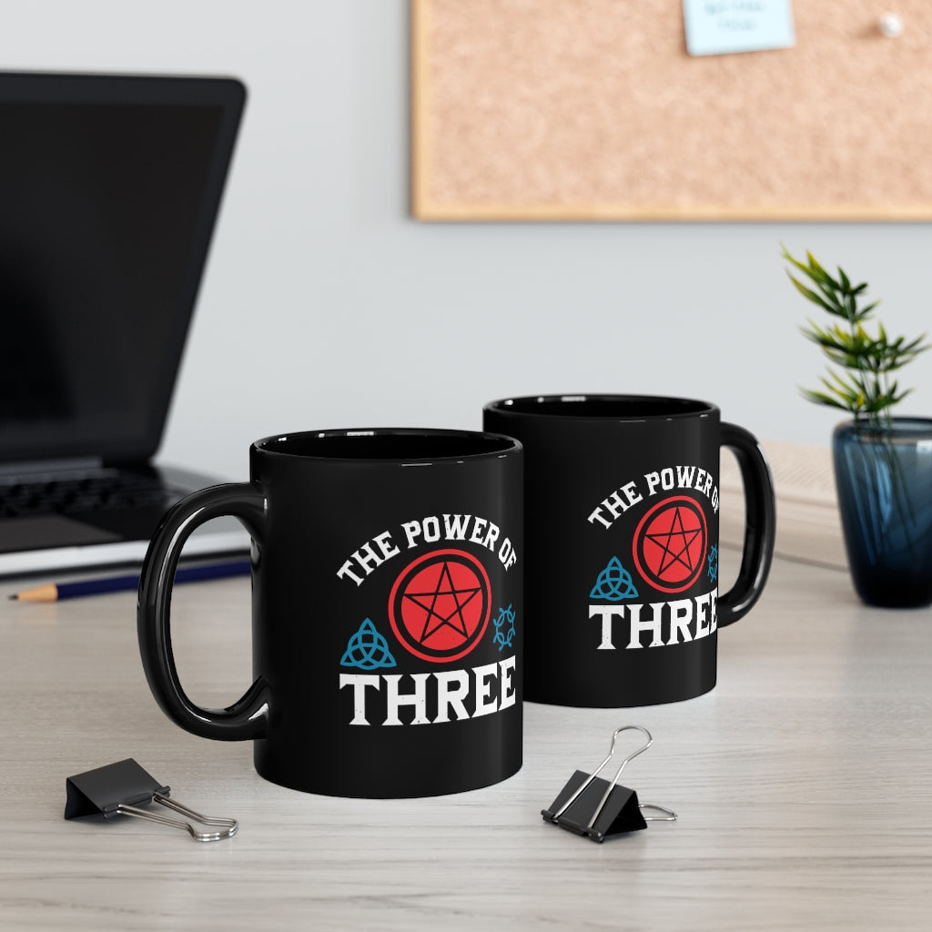 The Power of Three 11oz Black Mug