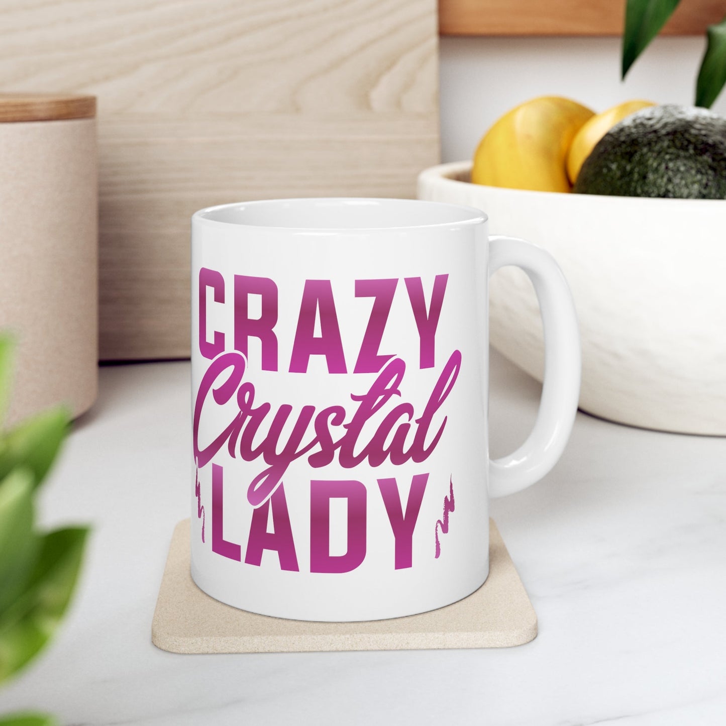 Crazy Crystal Lady Ceramic Mug 11oz