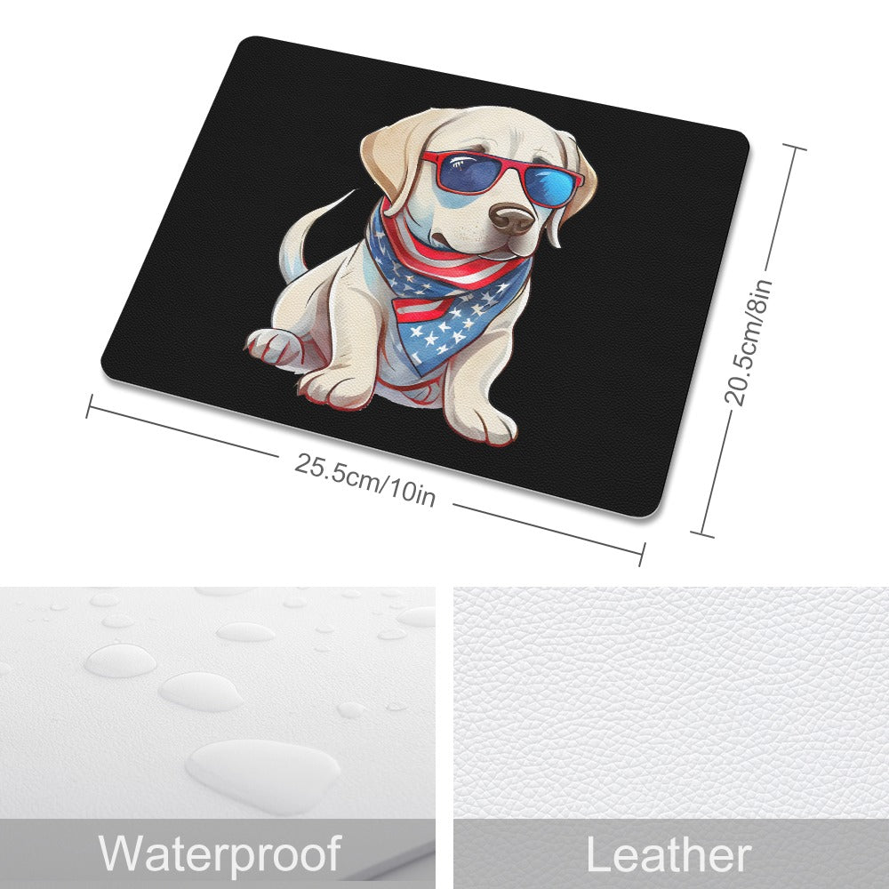 Labrador Retriever Leather Mouse Pad