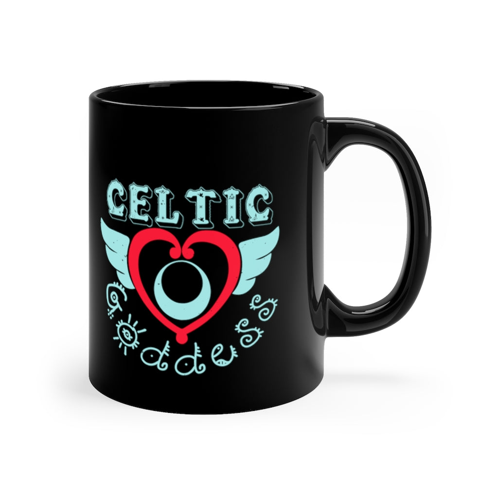 Celtic Goddess 11oz Black Mug