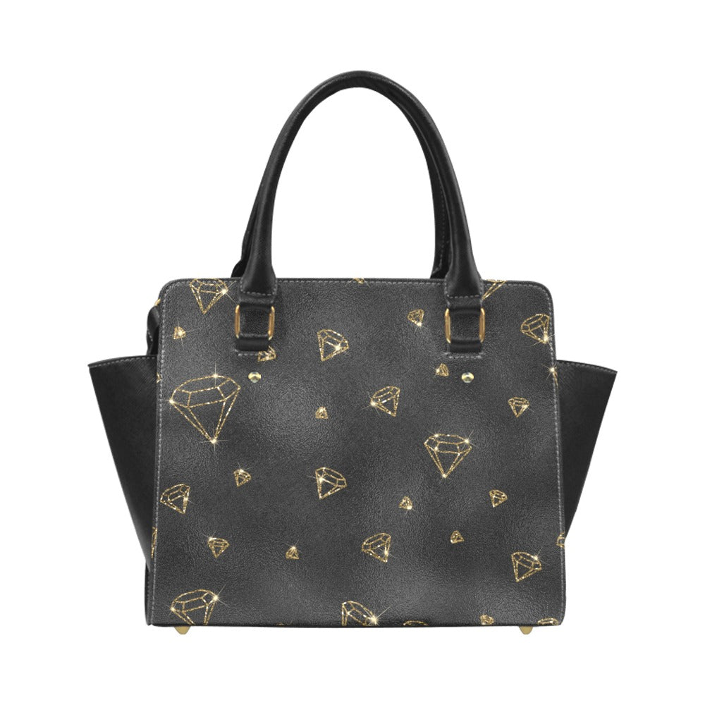 Gold Diamond Classic Shoulder Handbag