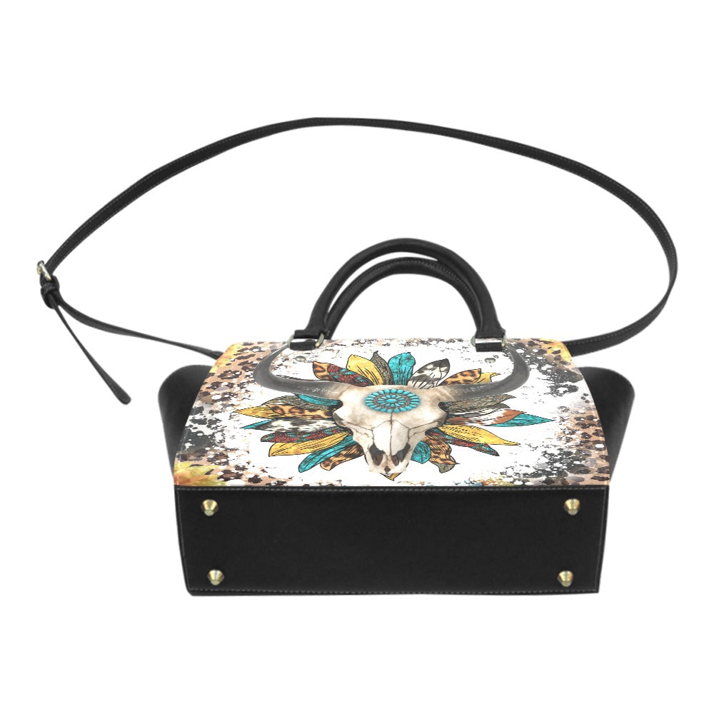 Western Skull Classic Shoulder Handbag