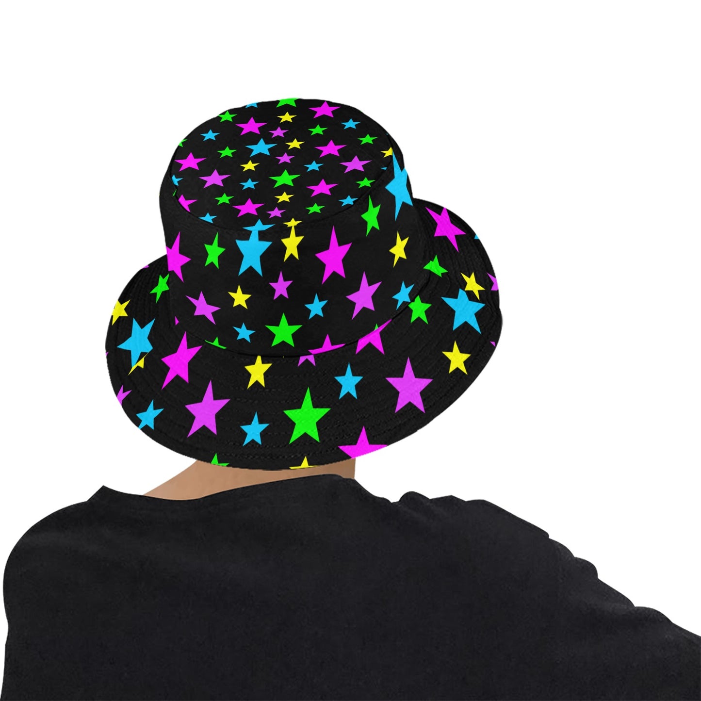 Neon Stars Summer Bucket Hat