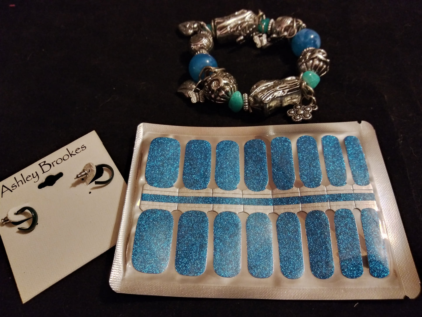 Glittery Blue – Nail Polish Strips