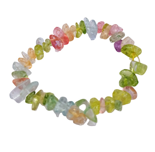 Fluorite Natural Stone Stretch Bracelet