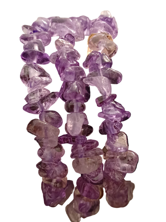 Light Amethyst Natural Stone Stretch Bracelet