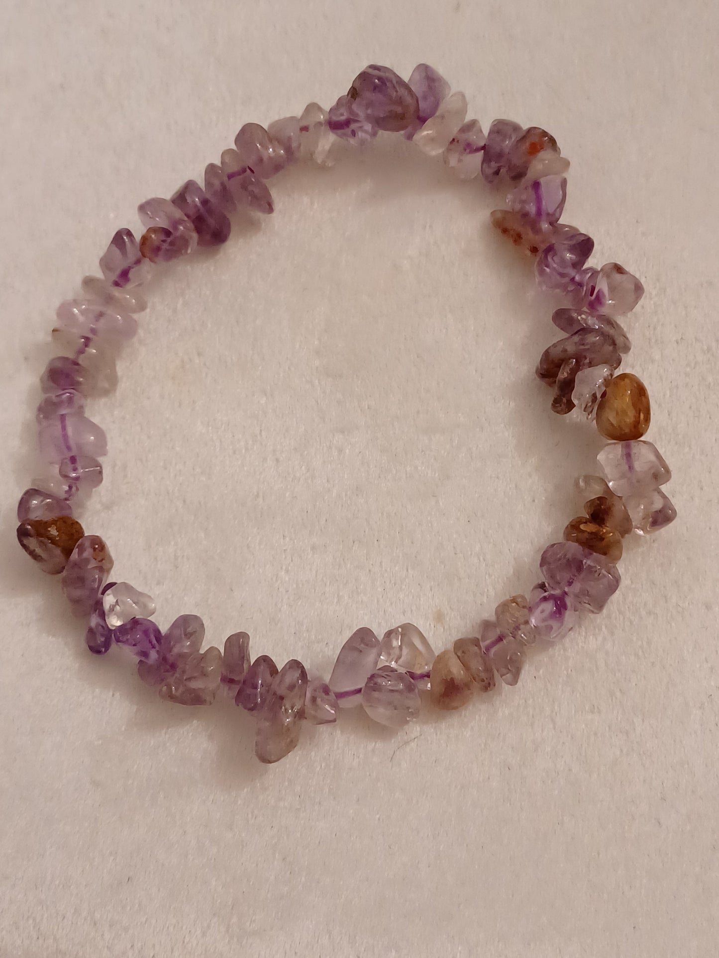 Super Seven Amethyst Natural Stone Stretch Bracelet