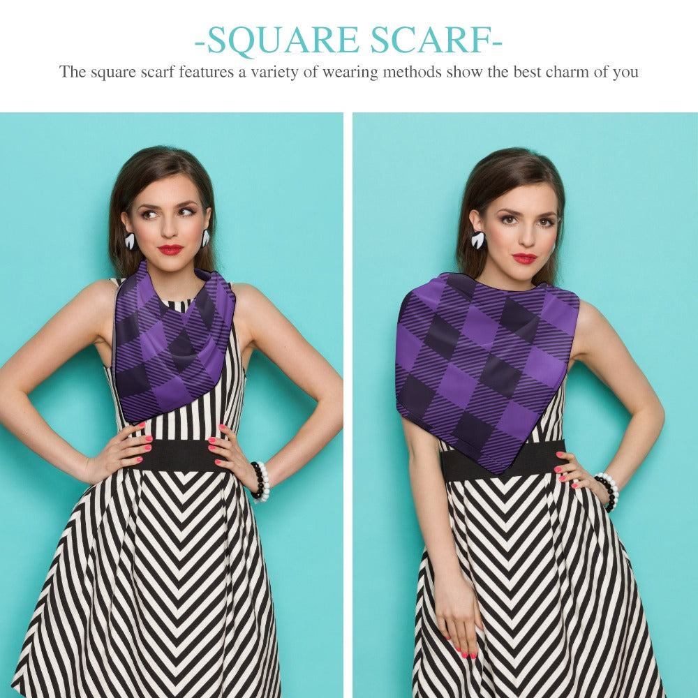 Buffalo Plaid Soft & Shiny Silk Scarves