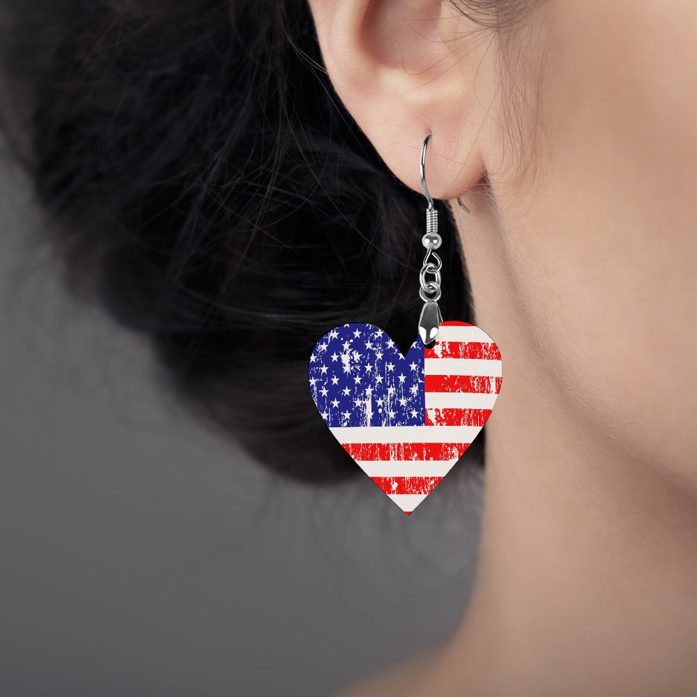 Wooden earrings pendant Print your picture