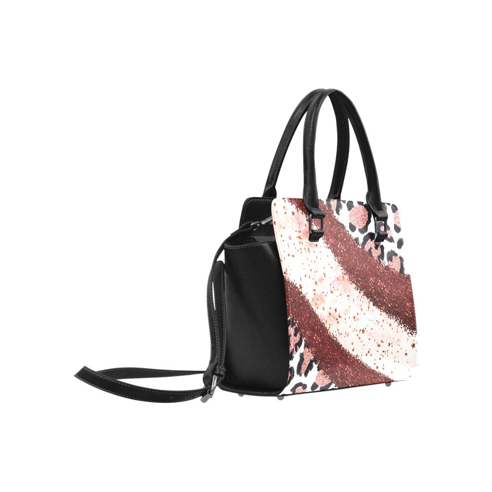 Pink Leopard Classic Shoulder Handbag