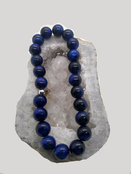Cats Eye Dyed Blue Bracelet