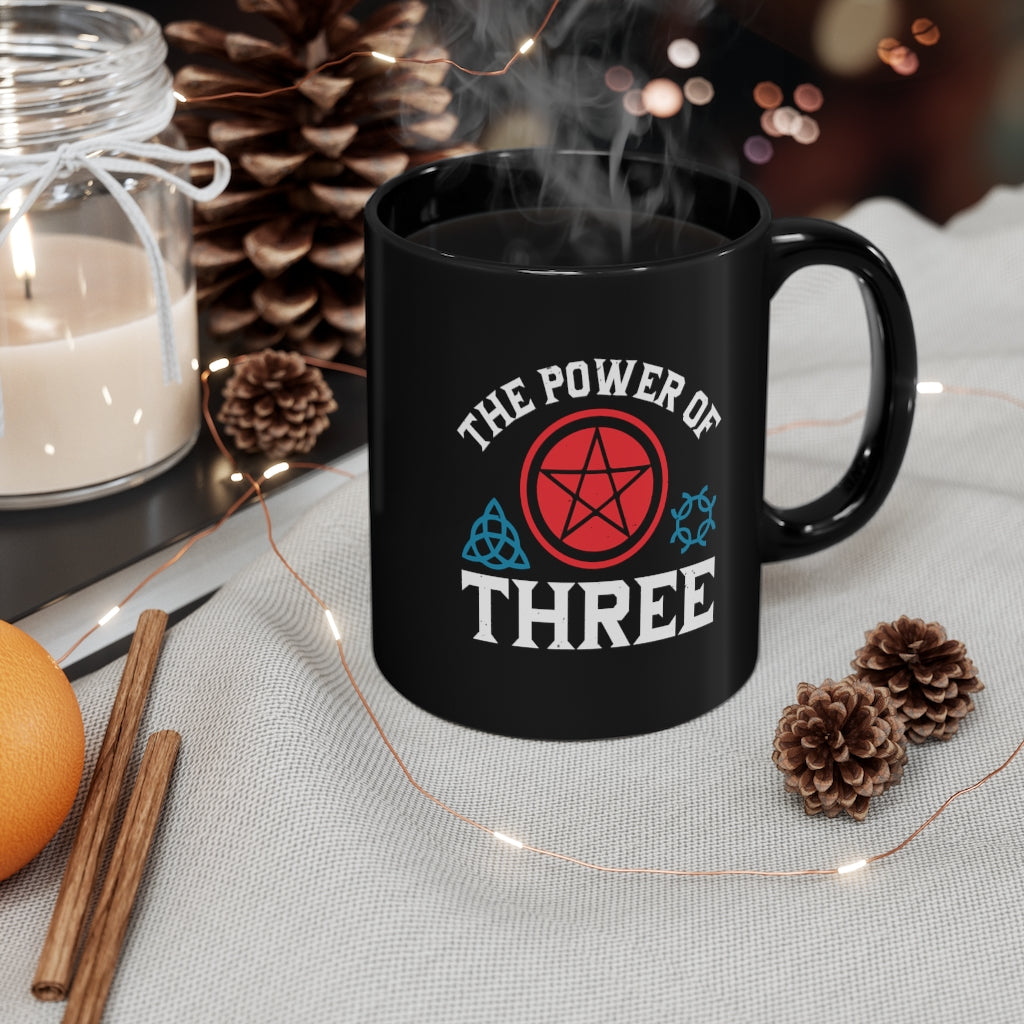 The Power of Three 11oz Black Mug